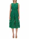 Self-portrait Dresses In Green