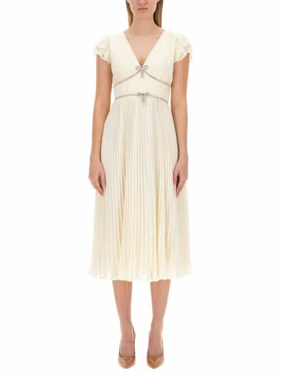 Self-portrait Midi Dress In Ivory