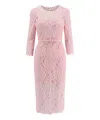 Self-portrait Lace Embellished Midi Dress In Pink