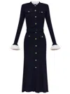 Self-portrait Midi Dress  In Blue