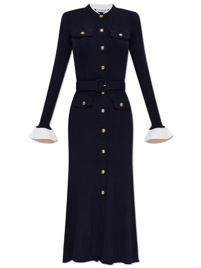 Self-portrait Midi Dress  In Blue