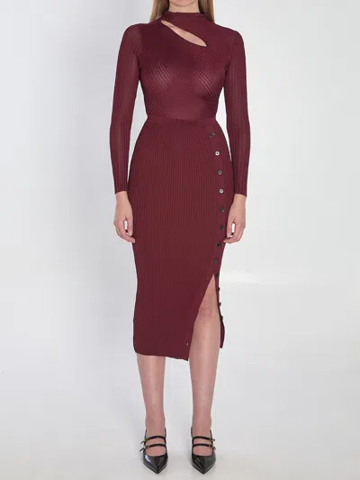 Self-portrait Midi Dress With Cut-out