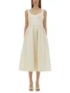 Self-portrait Midi Dress With Floral Appliqués