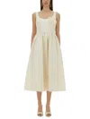 SELF-PORTRAIT SELF-PORTRAIT MIDI DRESS WITH FLORAL APPLIQUÉS