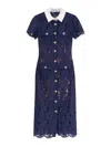 Self-portrait Self Portrait Women Lace Contrast Collar Midi Dress