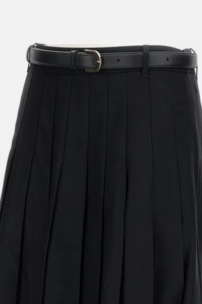 Self-portrait Midi Skirt In Black