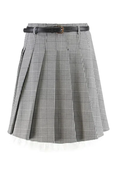Self-portrait Midi Skirt In Gray