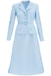 Self-portrait Midi Taffeta Dress In Blue