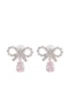 Self-portrait Self Portrait 'micro Bow Pink Droplet' Earrings