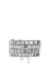 Self-portrait Mini Bow-embellishment Clutch Bag In Silver