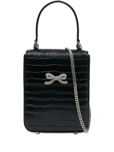 Self-portrait Mini Bow-embellishment Shouolder Bag In Black