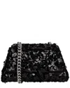 Self-portrait Mini Bow Leather Shoulder Bag In Black