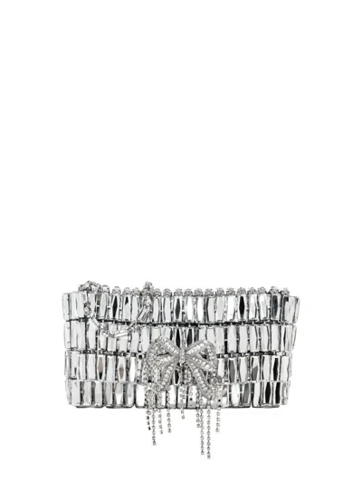 Self-portrait Mini Clutch Bag With Bow Embellishment