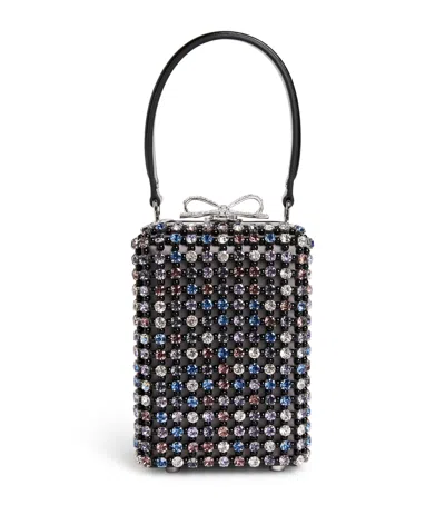 SELF-PORTRAIT MINI CRYSTAL-EMBELLISHED TOP-HANDLE BAG