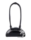 Self-portrait Mini Curved Charm Shoulder Bag In Brown