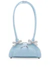 Self-portrait Curved Mini Shoulder Bag In Blue