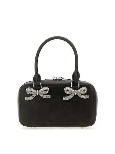 Self-portrait Mini Distressed Bag In Black