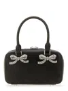 Self-portrait Distressed Black Mini Tote Bag In Black