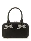 Self-portrait Distressed Black Mini Tote Bag In Black