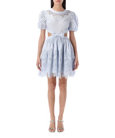 Self-portrait Mini Dress In Blue