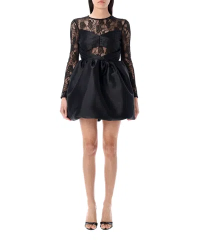 Self-portrait Mini Dress In Black