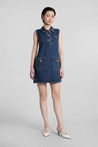 Self-portrait Mini Dress In Blue