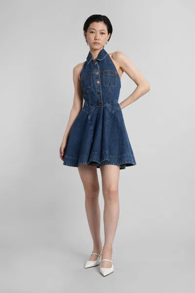 Self-portrait Mini Dress In Blue