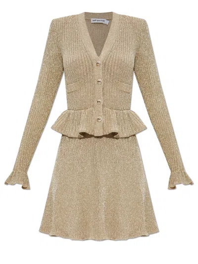 Self-portrait Mini Dress  In Brown