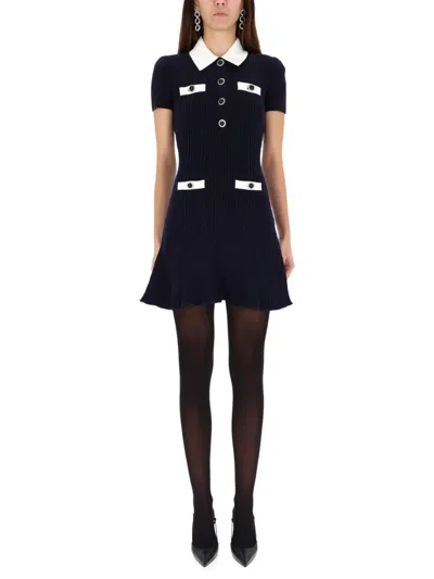 SELF-PORTRAIT SELF-PORTRAIT MINI DRESS WITH CONTRASTING COLLAR