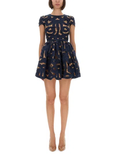 SELF-PORTRAIT MINI DRESS WITH STRUCTURED BODICE