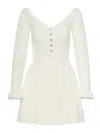 Self-portrait Off-the-shoulder Pleated Ribbed-knit Mini Dress