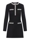 Self-portrait Black Mesh Mini Dress With Sequins