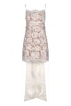 Self-portrait Mini Lace Dress With Bow In Multi