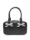 Self-portrait Mini Leather Tote Bag In Black