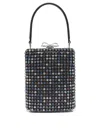 Self-portrait Mini Multi Crystal Handbag In Black