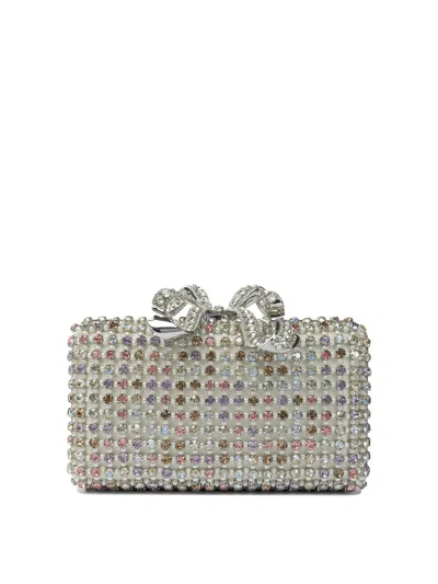 Self-portrait Mini Multi Crystal Shoulder Bag Crossbody Bags Silver