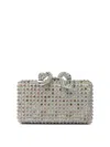 Self-portrait Mini Multi Crystal Shoulder Bag In Silver