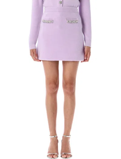 Self-portrait Mini Skirt Knit + Crystal