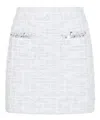 Self-portrait Self Portrait Women Light Blue Sequin Check Tweed Mini Skirt In Blue