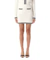 Self-portrait Self Portrait Women Ivory Bow Jacquard Knit Mini Skirt In White