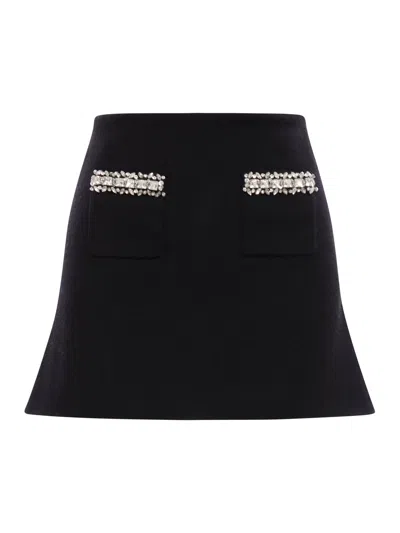 SELF-PORTRAIT MINI SKIRT WITH DECORATIONS