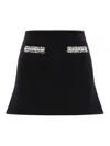Self-portrait Self Portrait Skirt With Shimmering Crystals In Negro