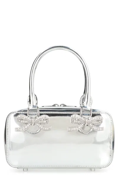 Self-portrait Mini Tote Bag In Silver