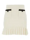 Self-portrait Self Portrait Women Structured Knit Mini Skirt In Neutral