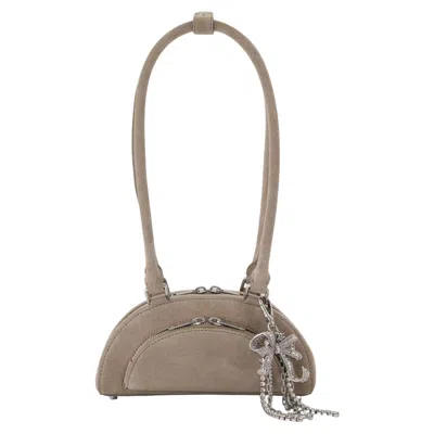 SELF-PORTRAIT MINI WITH CHARM SHOULDER BAG - SELF PORTRAIT - LEATHER - GREY