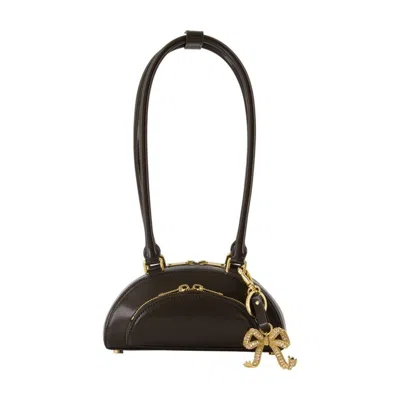 Self-portrait Self Portrait Women Mini Shoulder Bag With Bow Charm In Black