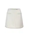 Self-portrait Cream Boucle Pearl Trim Mini Skirt