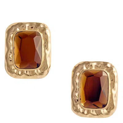Self-portrait Mottled Earrings In Gold