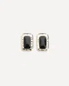 Self-portrait Rectangular-shape Earrings In Brown