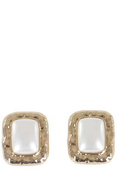 Self-portrait Mottled Gold-plated Earrings